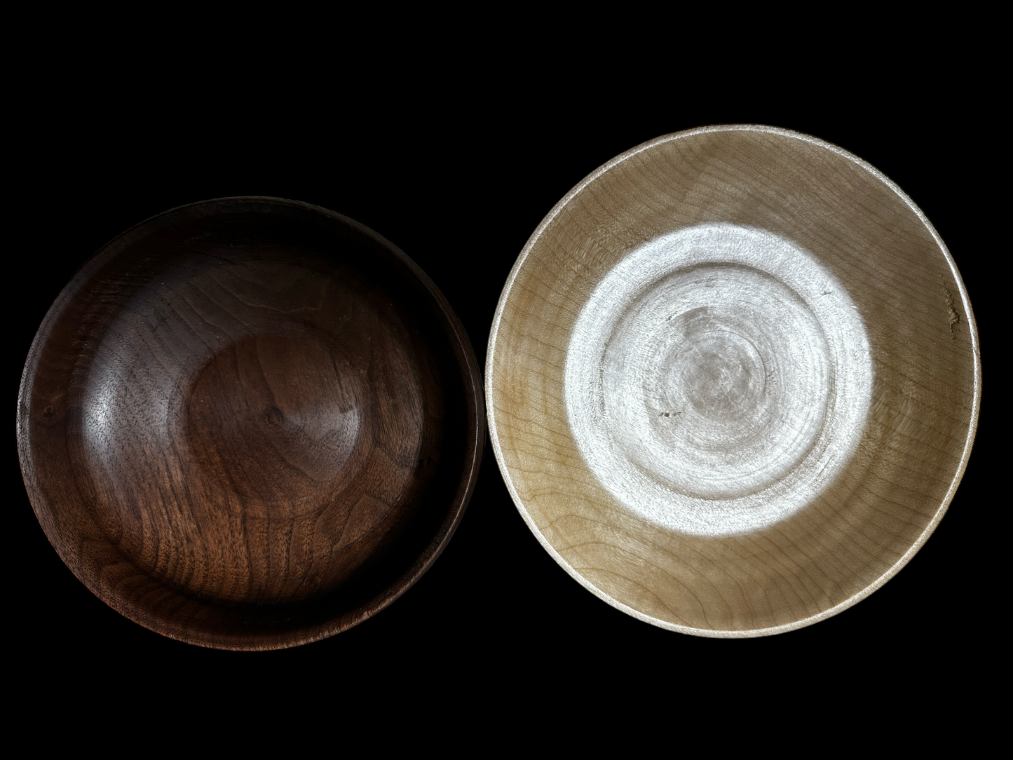 Figured Maple Platter and walnut bowl