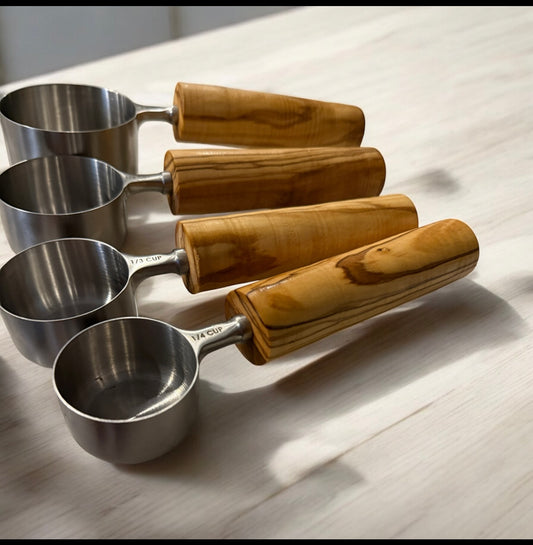 Olive wood Measuring Cupss