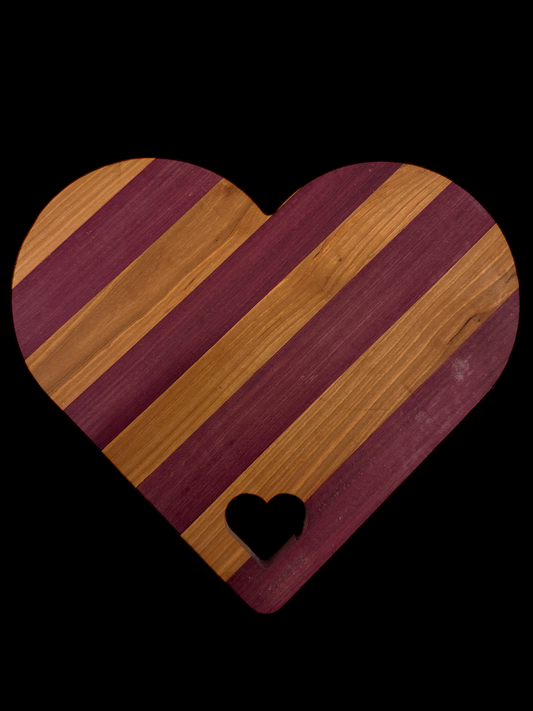 Cherry PurpleHeart LoveHeart Board