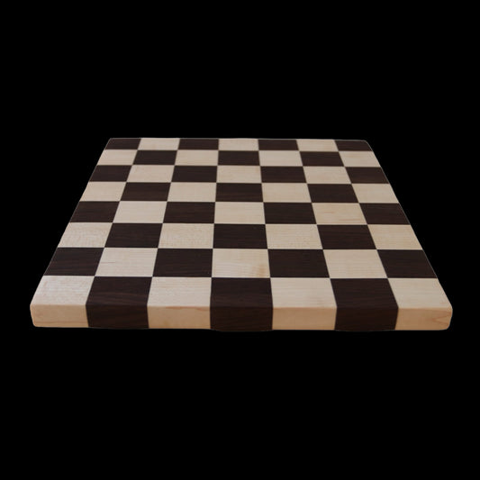 Peruvian Walnut and Maple checkerboard style serving Board